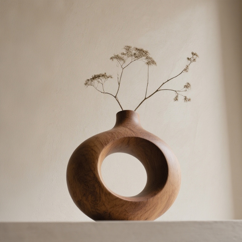 木工花瓶インテリア