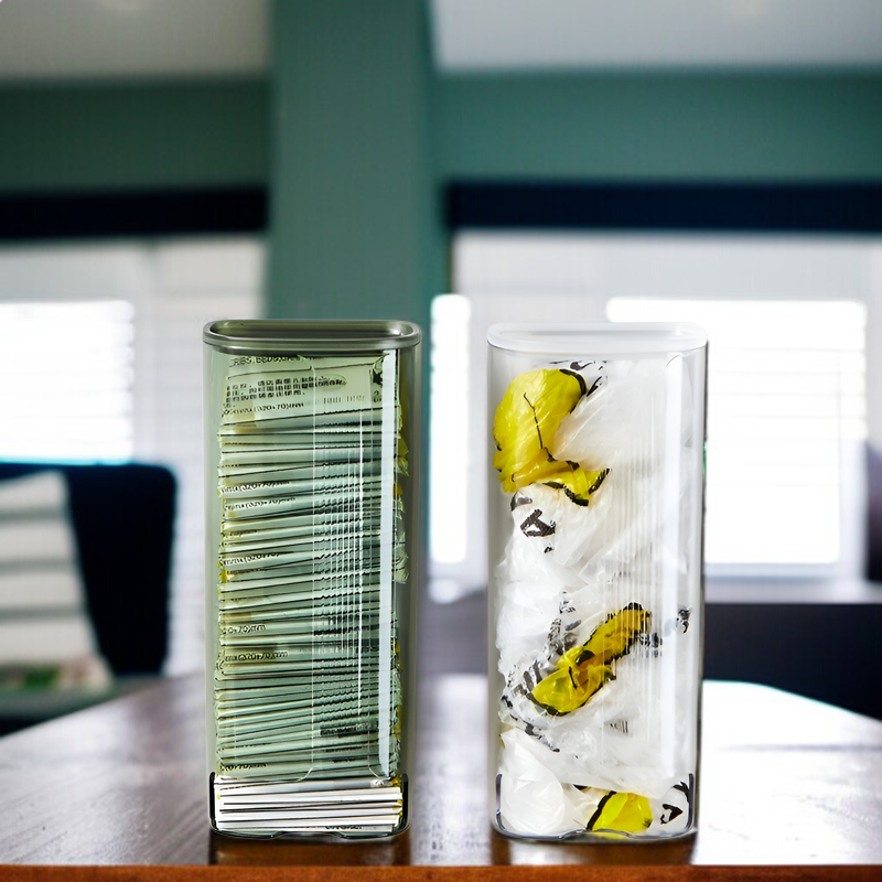 高級な壁掛け式ゴミ袋収納ボックス、透明な下着と靴下オーガナイザー、穴あけ不要。