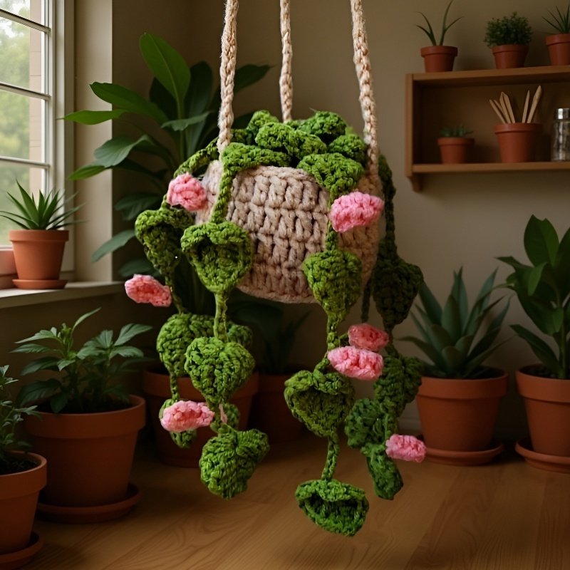 직조 마감 식물 자동차 펜던트