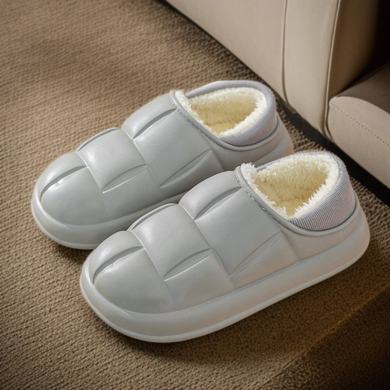 รองเท้าแตะผ้าฝ้ายสำหรับผู้หญิง ใส่ในบ้าน กันลื่น กันน้ำ