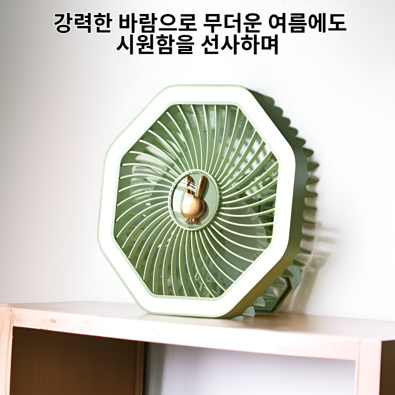 강력한 바람 휴대용 미니 선풍기, 다기능 야간조명, 여름 기숙사용