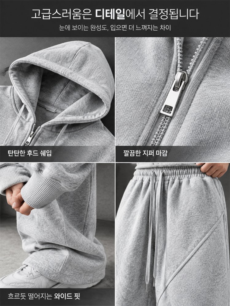 프리미엄 헤비 방풍 빅사이즈 캐주얼 상하의세트
