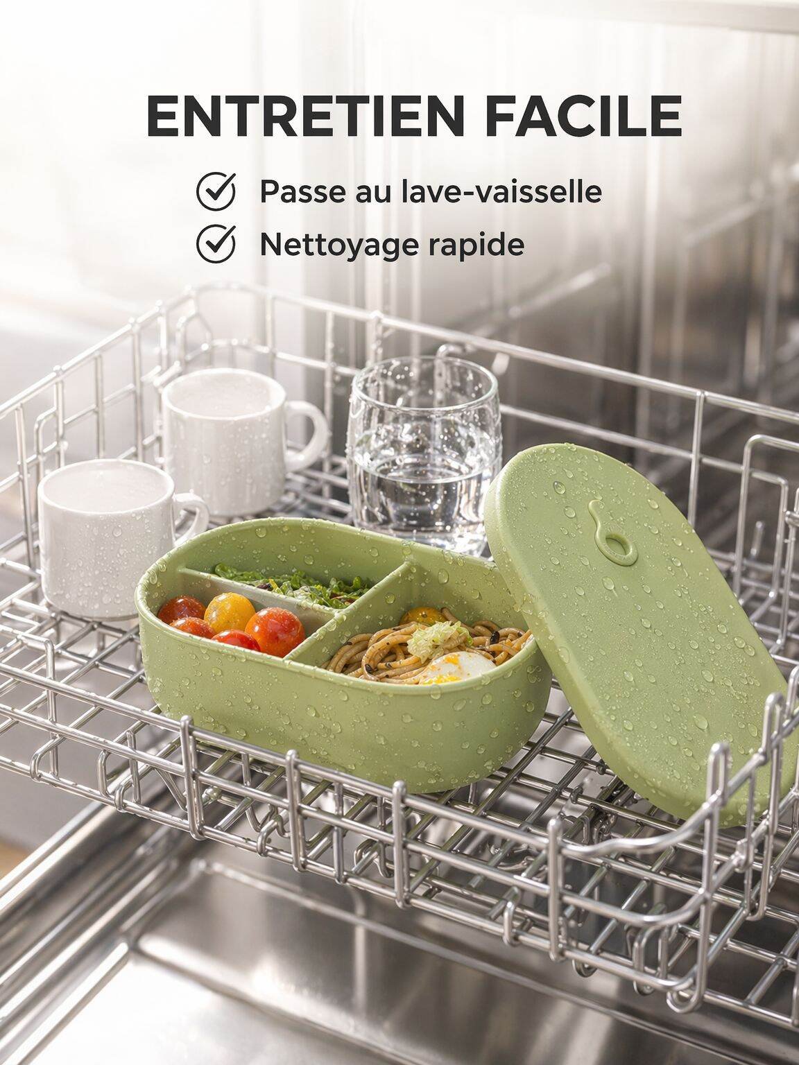 Boîte à déjeuner étanche en silicone de qualité alimentaire