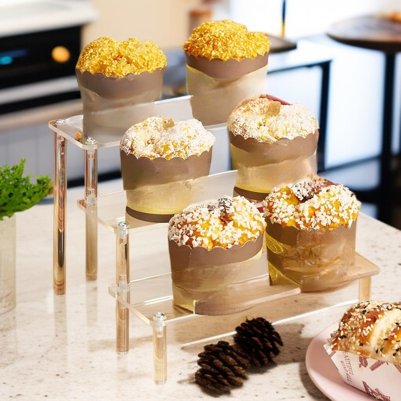 2 & 3 Tier Clear Acrylic Shelf Perfume and Cologne Display Stand