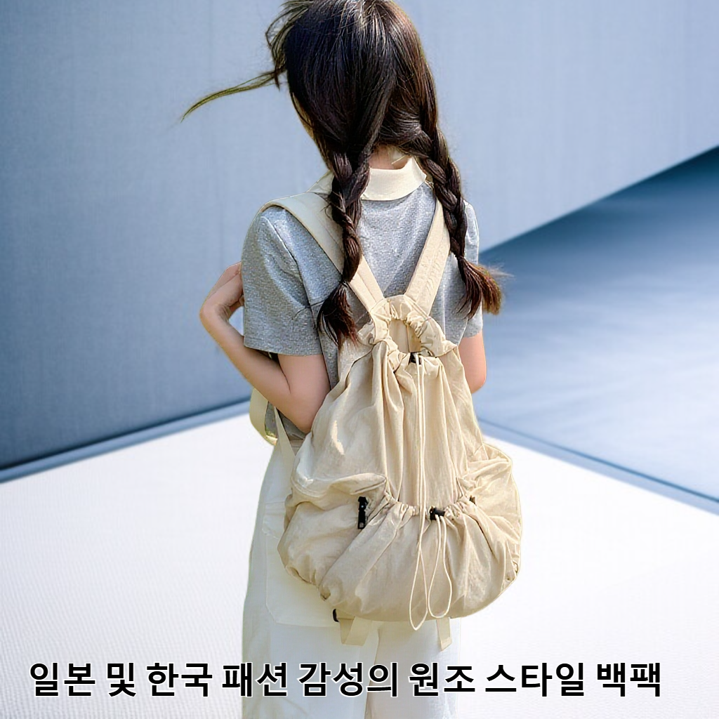 다재다능한 크링클 나일론 캔버스 백팩