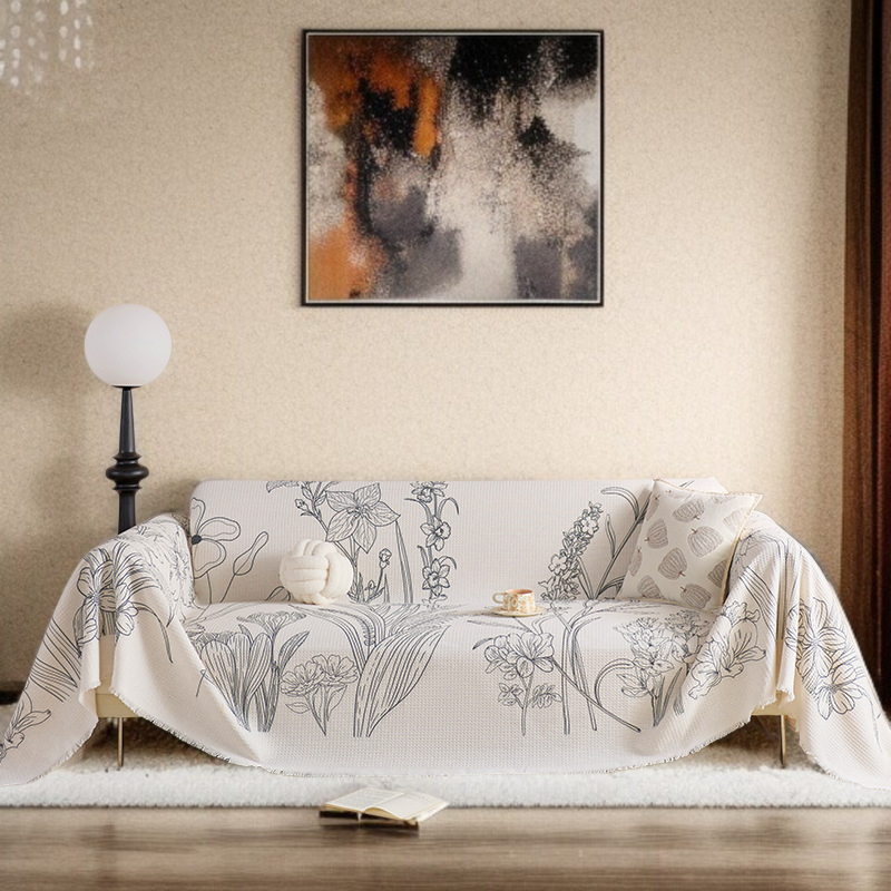 양면 풀커버 소파커버 미끄럼방지 풀커버 소파커버 셰닐 고양이잡기방지 소파커버