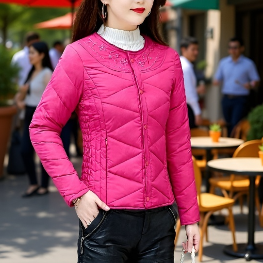 두껍게 패딩 여성 숏 슬림핏 코트 안감 빅 사이즈 워머 라이트 패딩 엄마옷 가을 겨울 신상