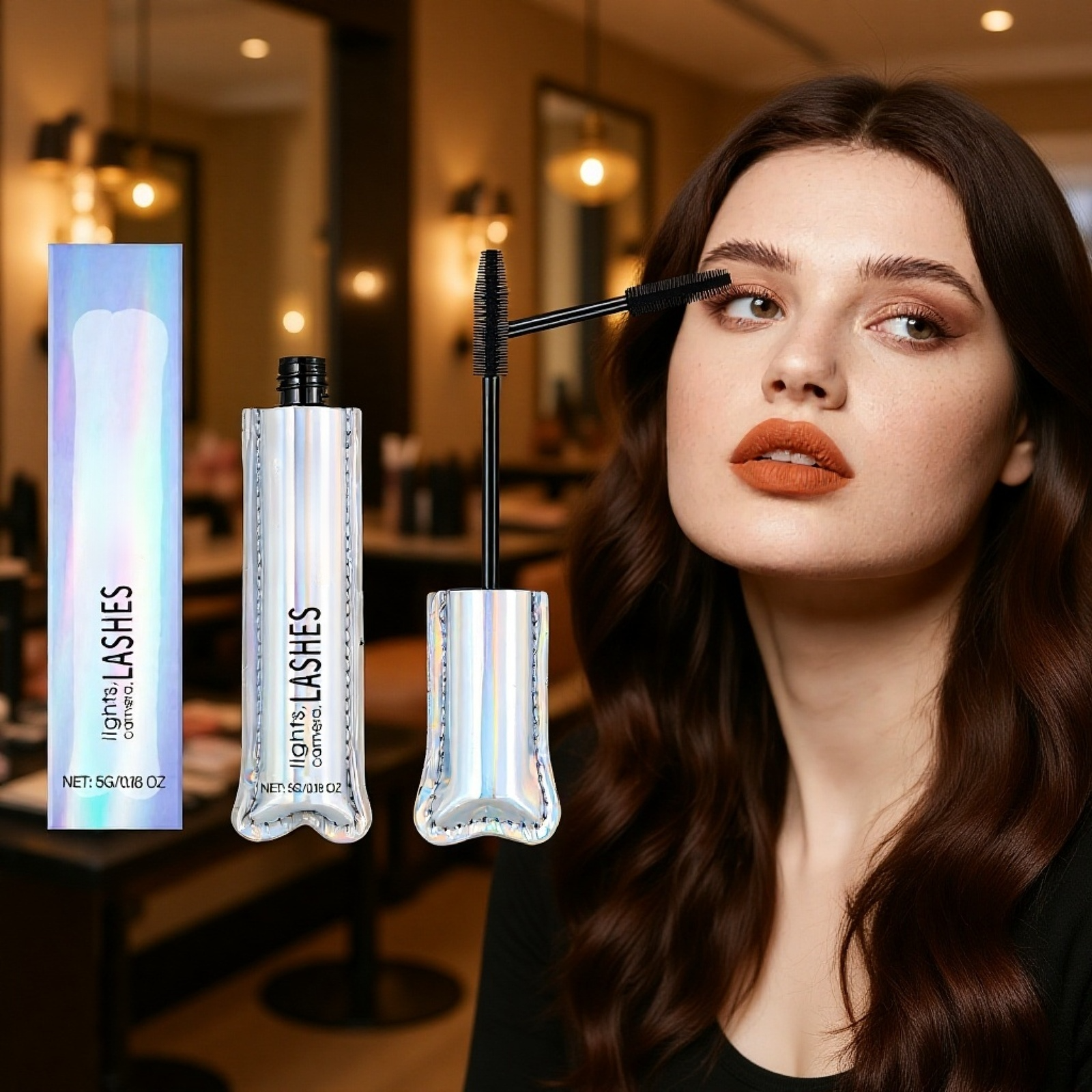 ماسكارا لرموش منحنية وثابتة بمظهر طبيعي