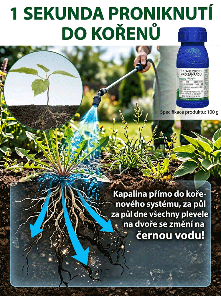 Dvouúčelový herbicid pro odstranění plevele od kořene