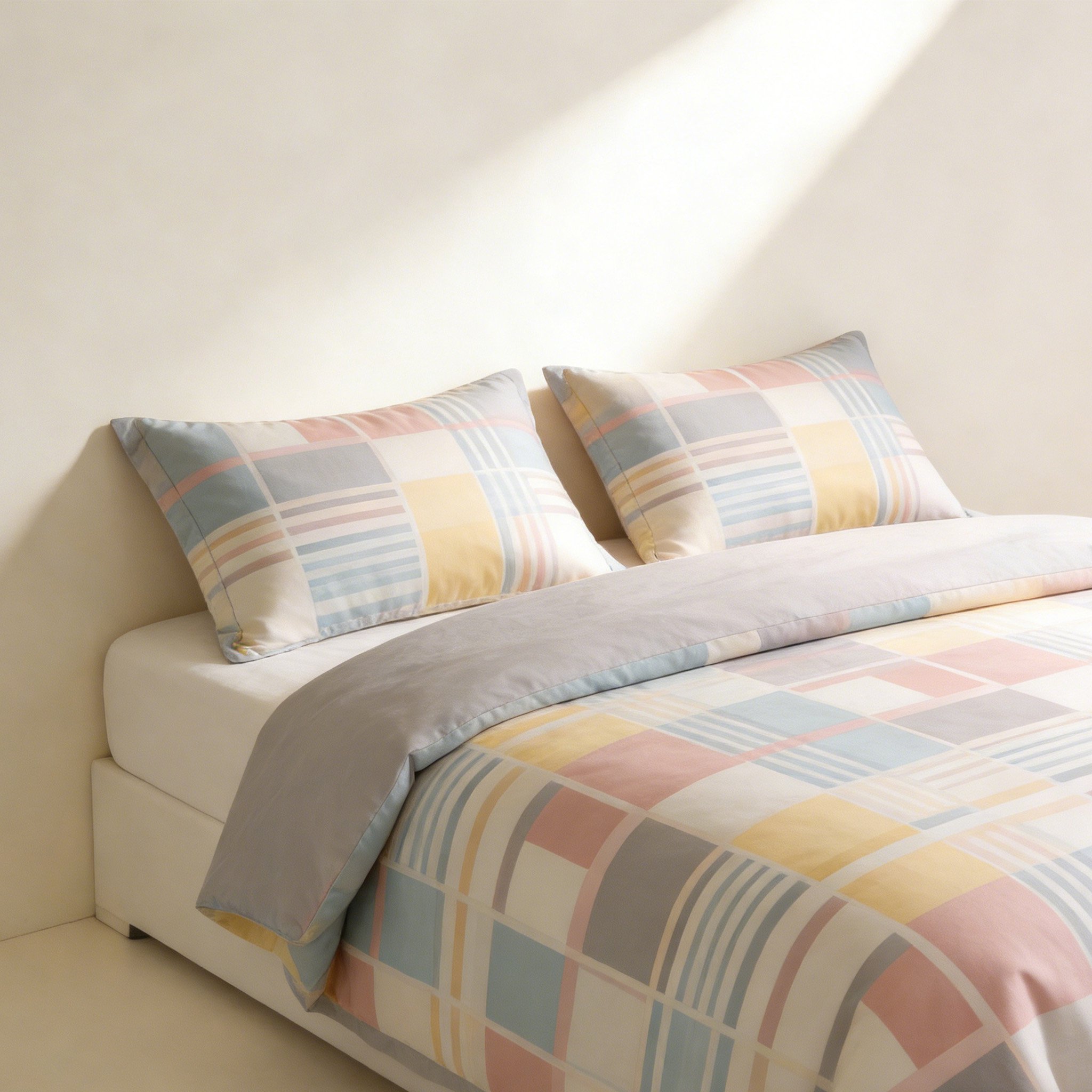 シンプルデザイン寝具4点セット全体画像