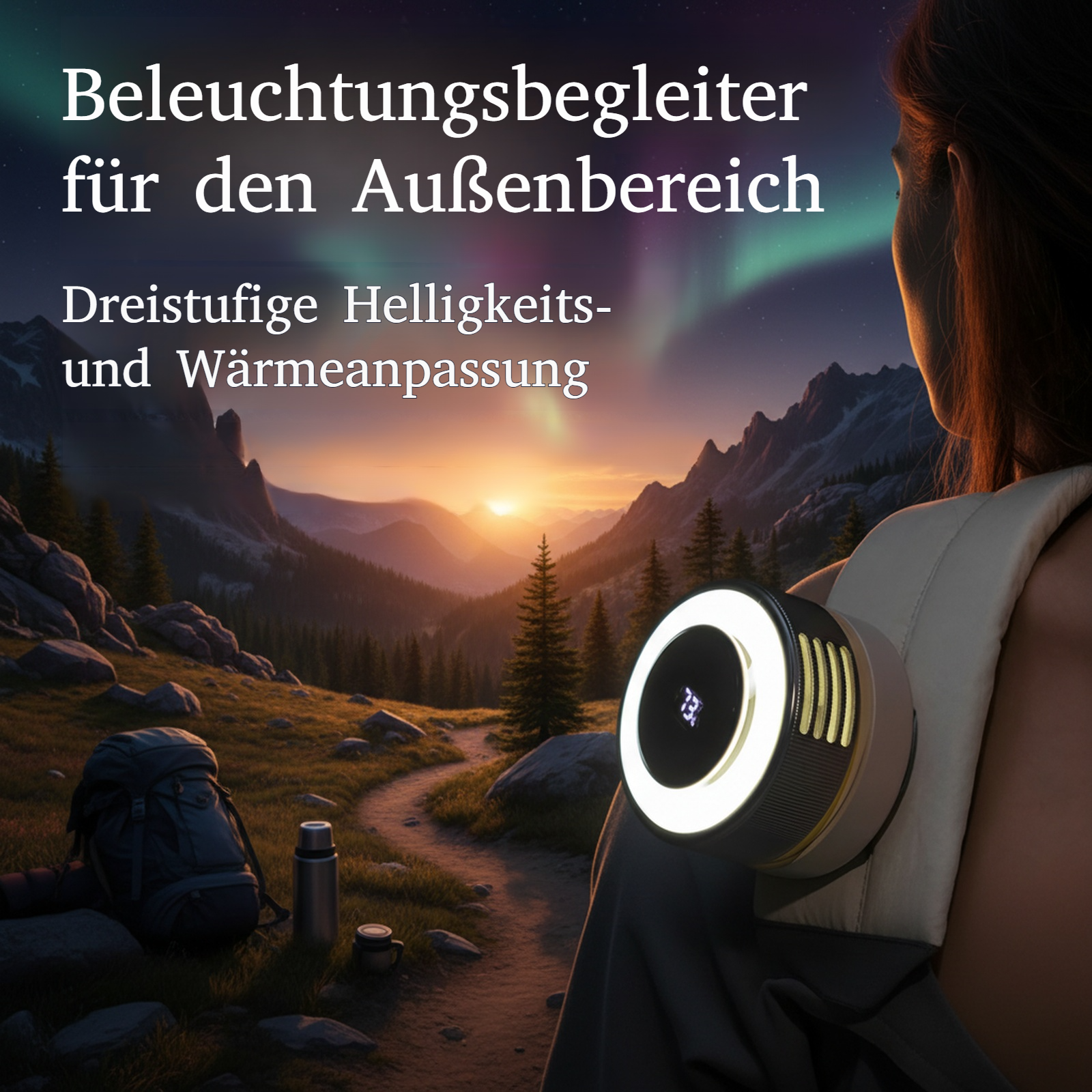 Tragbarer, kabelloser, magnetischer Handventilator ohne Blätter, wiederaufladbar