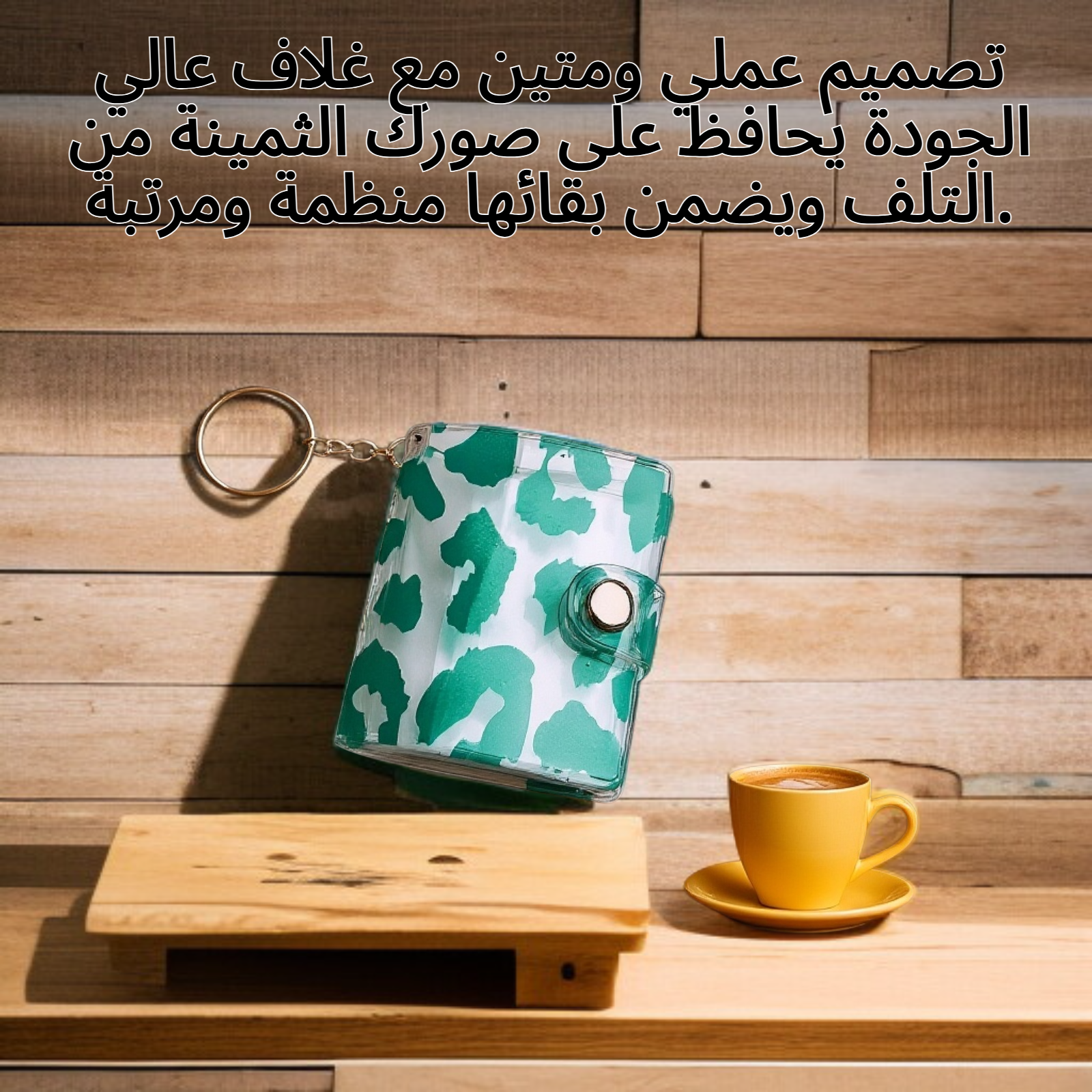 ألبوم صور صغير جديد أنيق بنقشة النمر، مع علا