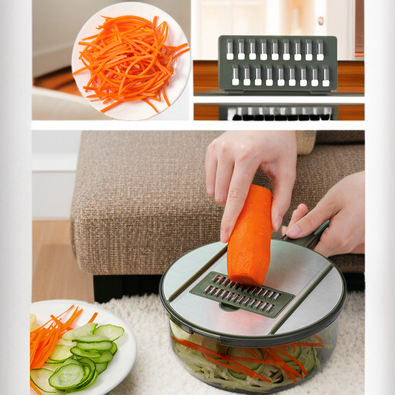 Multifunktionaler Gemüseschneider aus Edelstahl für die Küche