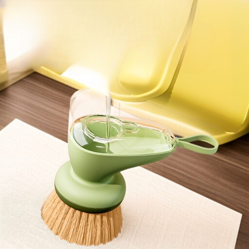 가정용 손상없는 냄비 청소 냄비 브러쉬 자동 수액 압출 수액 세척 냄비 브러쉬 게으름뱅이 주방 필수 자동 수액 브러쉬