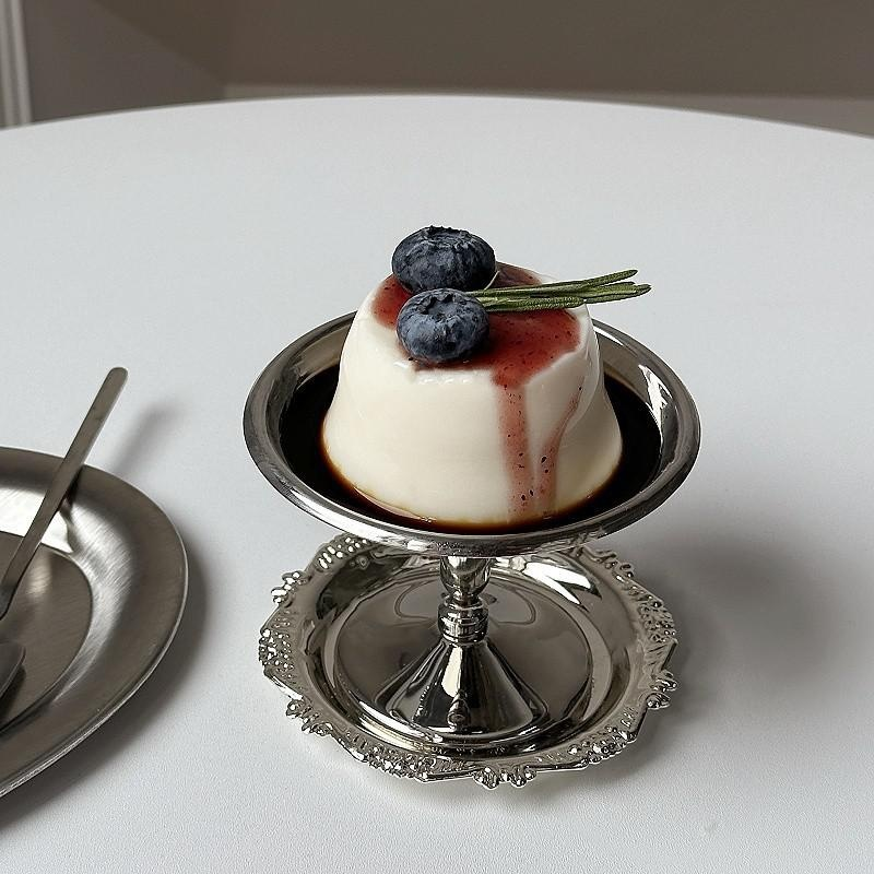 レトロ風ステンレス製ハイボールデザートアイスクリームカップ