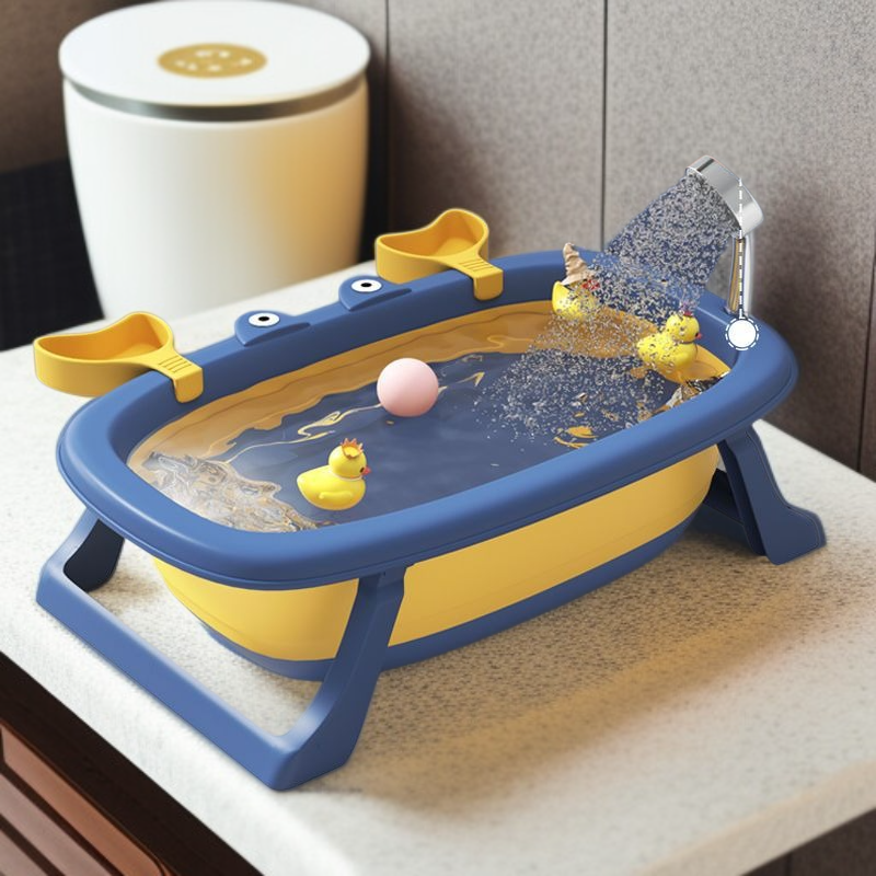 Faltbare rutschfeste Badewanne für Kinder, dicke Textur, zum Sitzen und Liegen geeignet