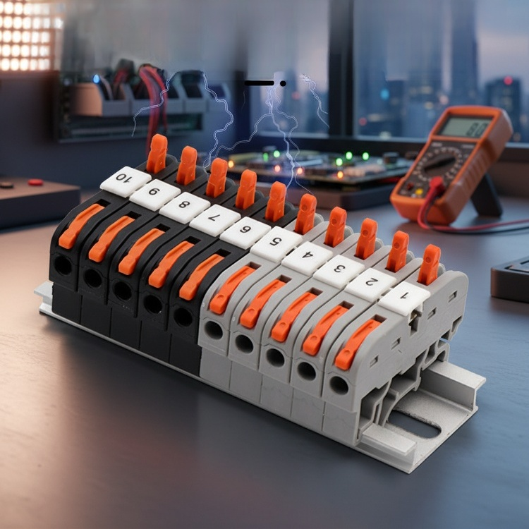 Borne de connexion rapide PCTJM-211, bloc de bornes combiné sur rail