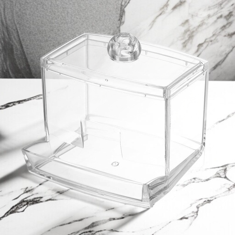 綿棒歯糸透明カバー付き収納ケース