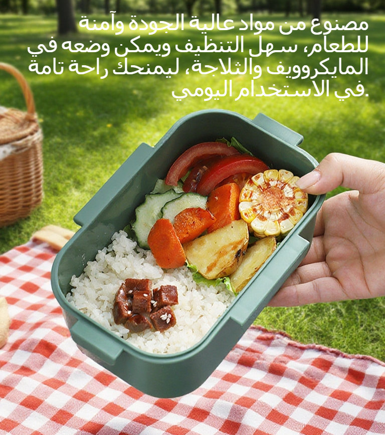 صندوق غداء مانع للتسرب بطبقتين