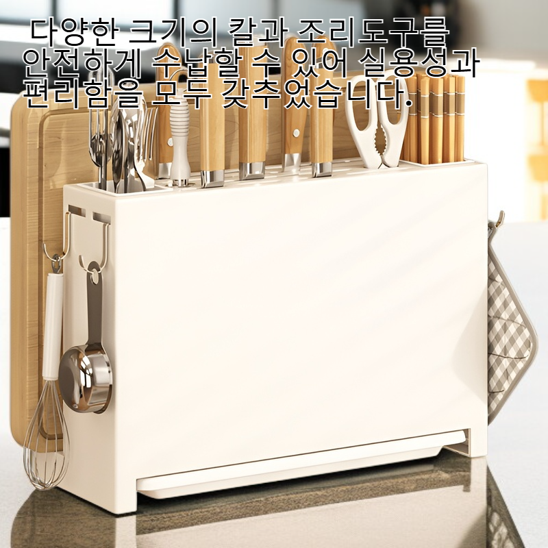 주방 칼 수납 선반 벽걸이 스테인리스 젓가락 물빠짐통