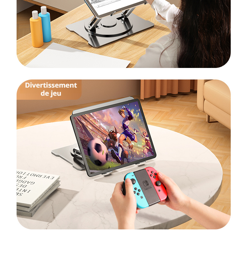 Support pour ordinateur portable compatible avec plusieurs tailles