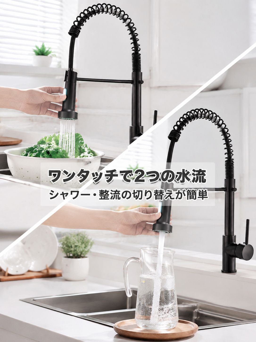 回転式スプリング蛇口