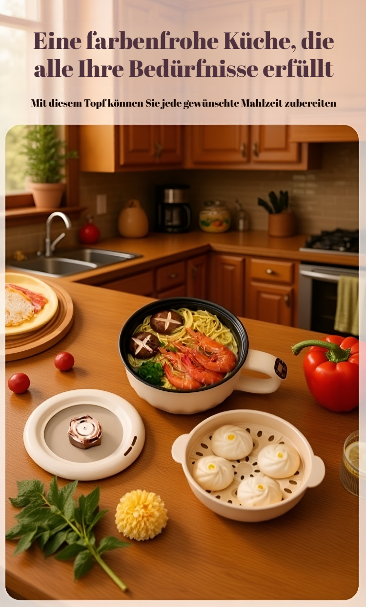 Detailansicht des intelligenten Bedienfelds am Elektro-Heißtopf