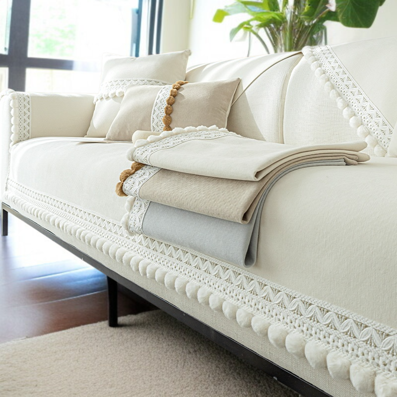 럭셔리 소파 패드 커버 미끄럼 방지 방석 패브릭 백 커버 셰닐 패브릭 소파 방석