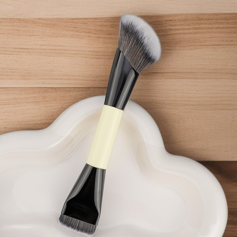 Multifunctional beauty brush for powder, blush, and foundation