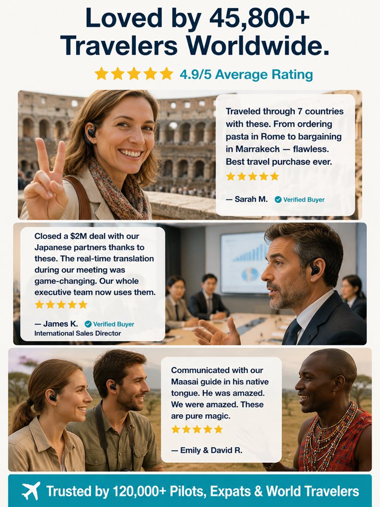 【Simultaneous Interpretation, Forever Free】Bone Conduction AI Translation Earphones