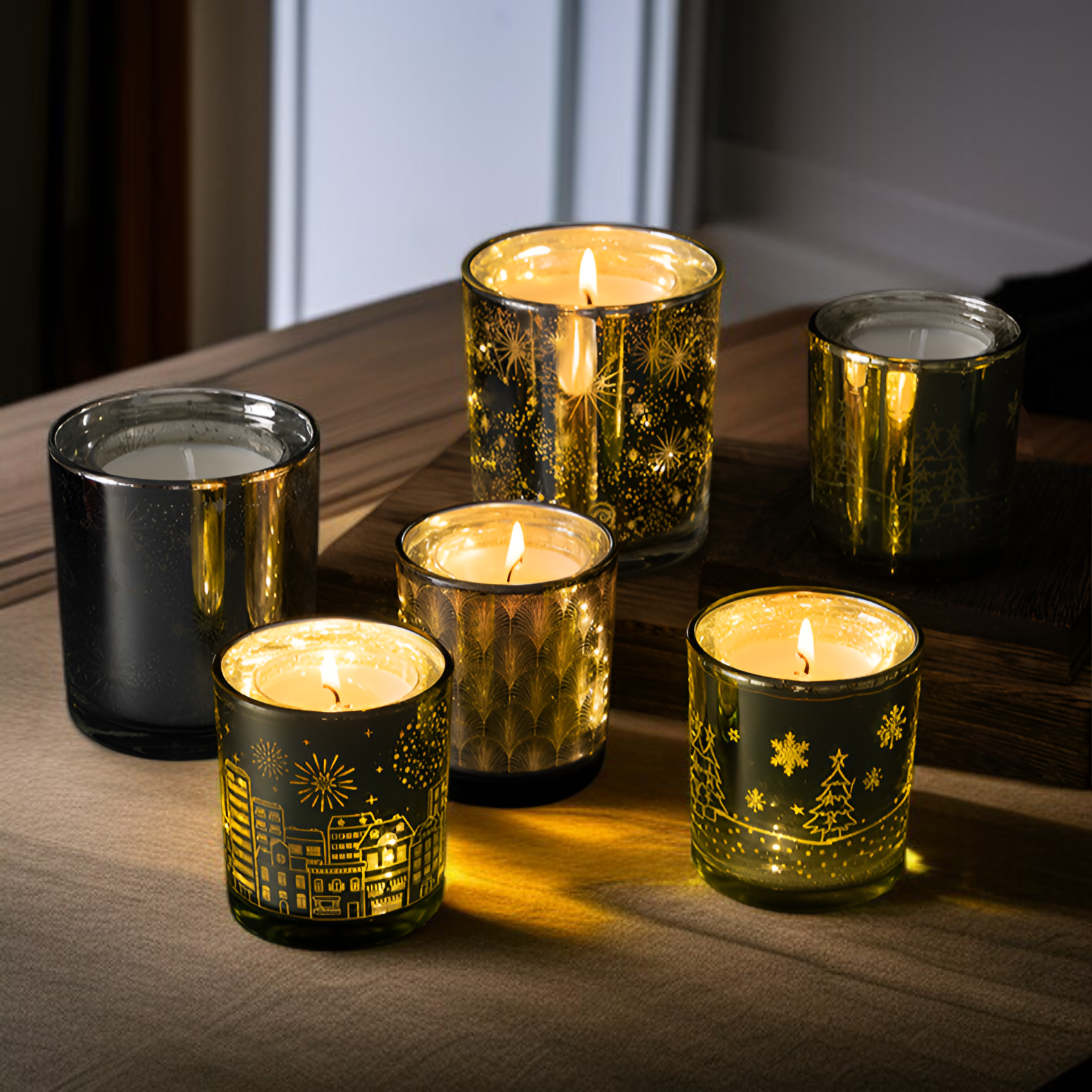 무드등으로 활용 가능한 LED 조명 향초