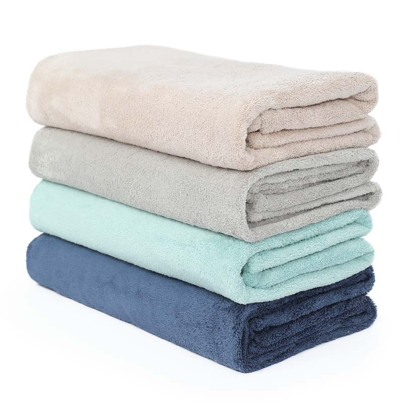 實心珊瑚絨浴巾