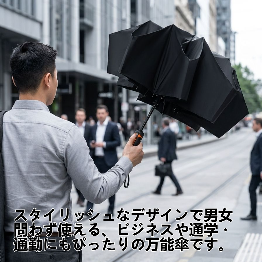 自動開閉式大型傘の全体画像