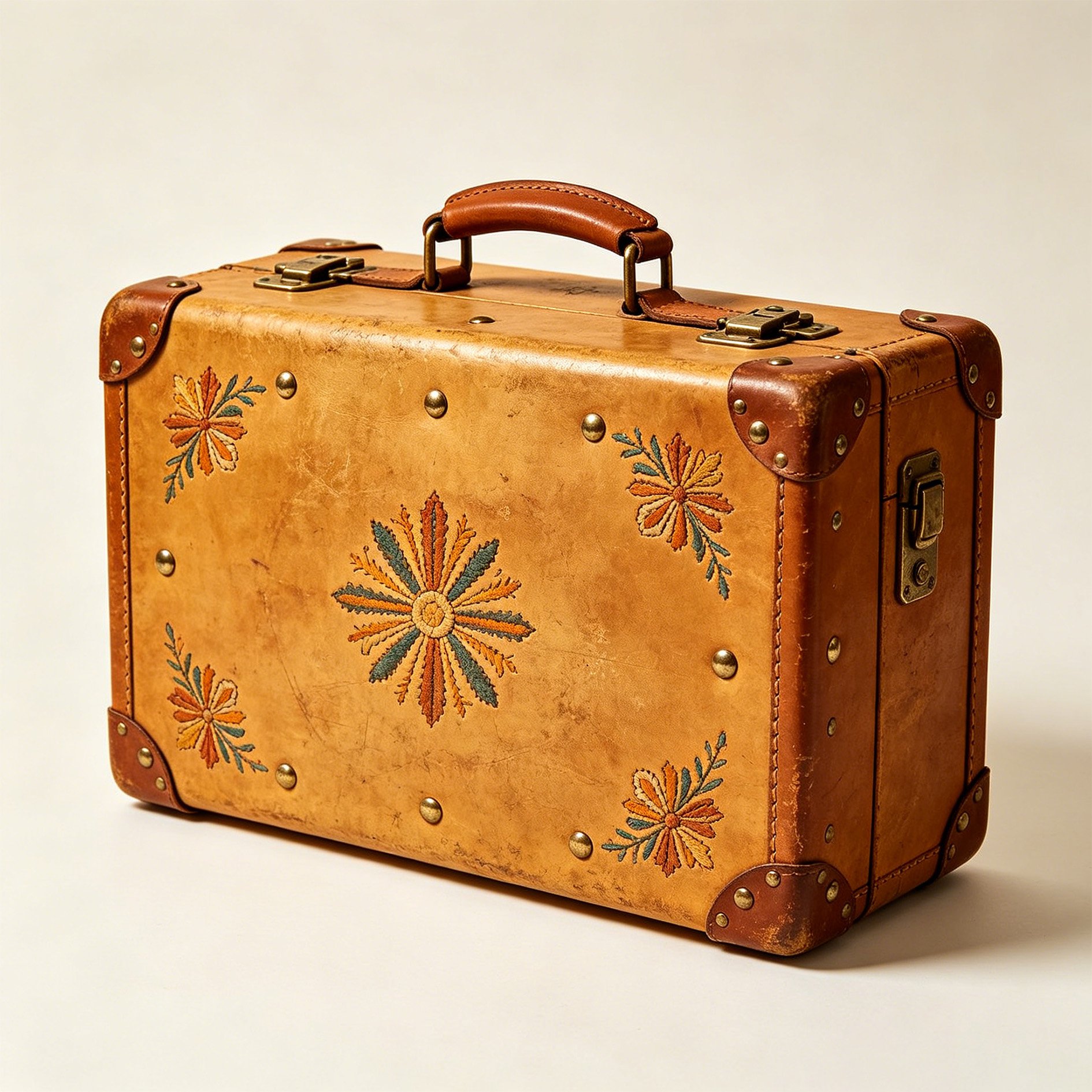 Maleta de viaje de cuero de estilo vintage