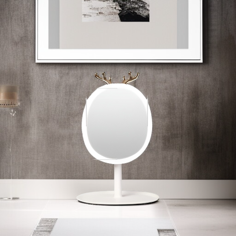 Tragbarer Make-up Spiegel mit kabelloser Ladefunktion