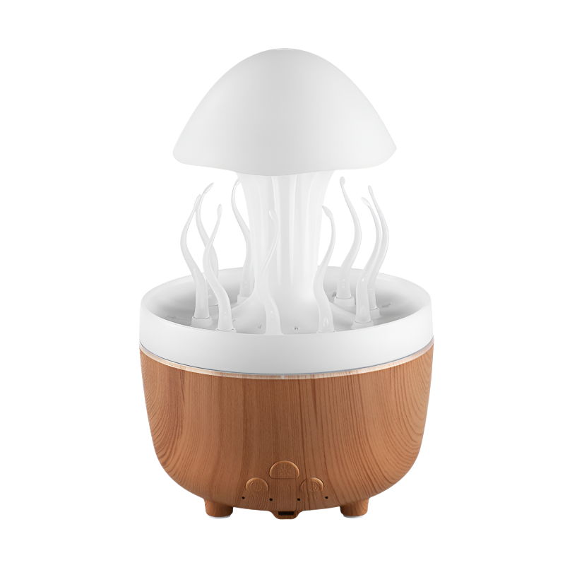 JMY Rotierendes Quallen-Regentropfen-Aromatherapie-Diffusor für ätherische Öle, für Zuhause, buntes 