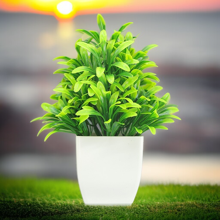 フェイクユーカリグリーン植木鉢付き