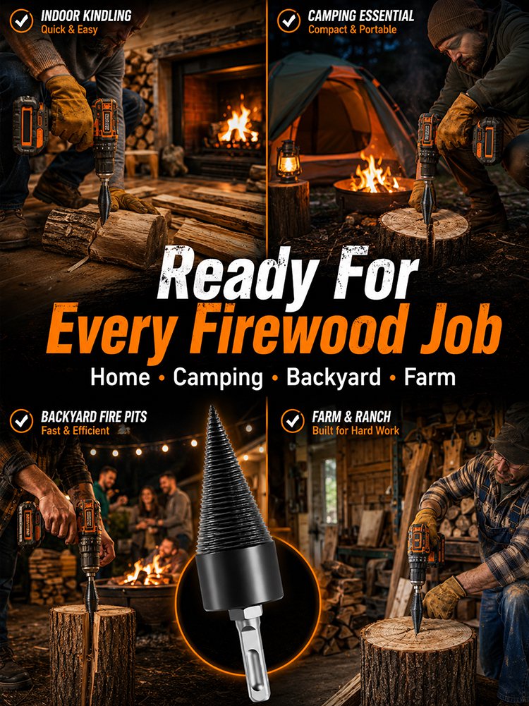 Multifunctional Firewood Splitting Drill Bit