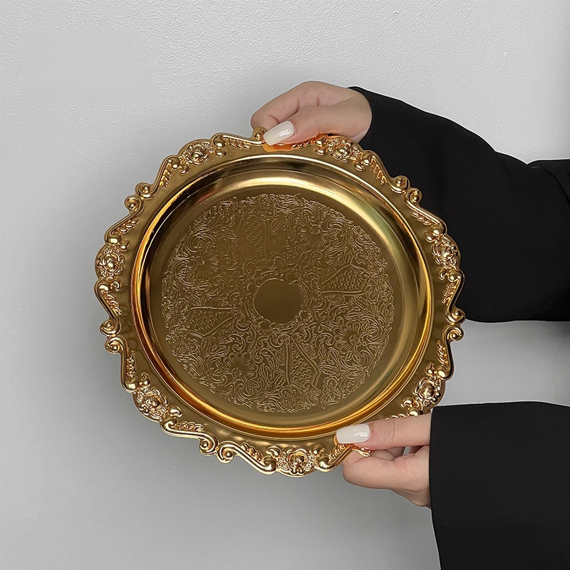 Vintage Engraved Metal Small Tray