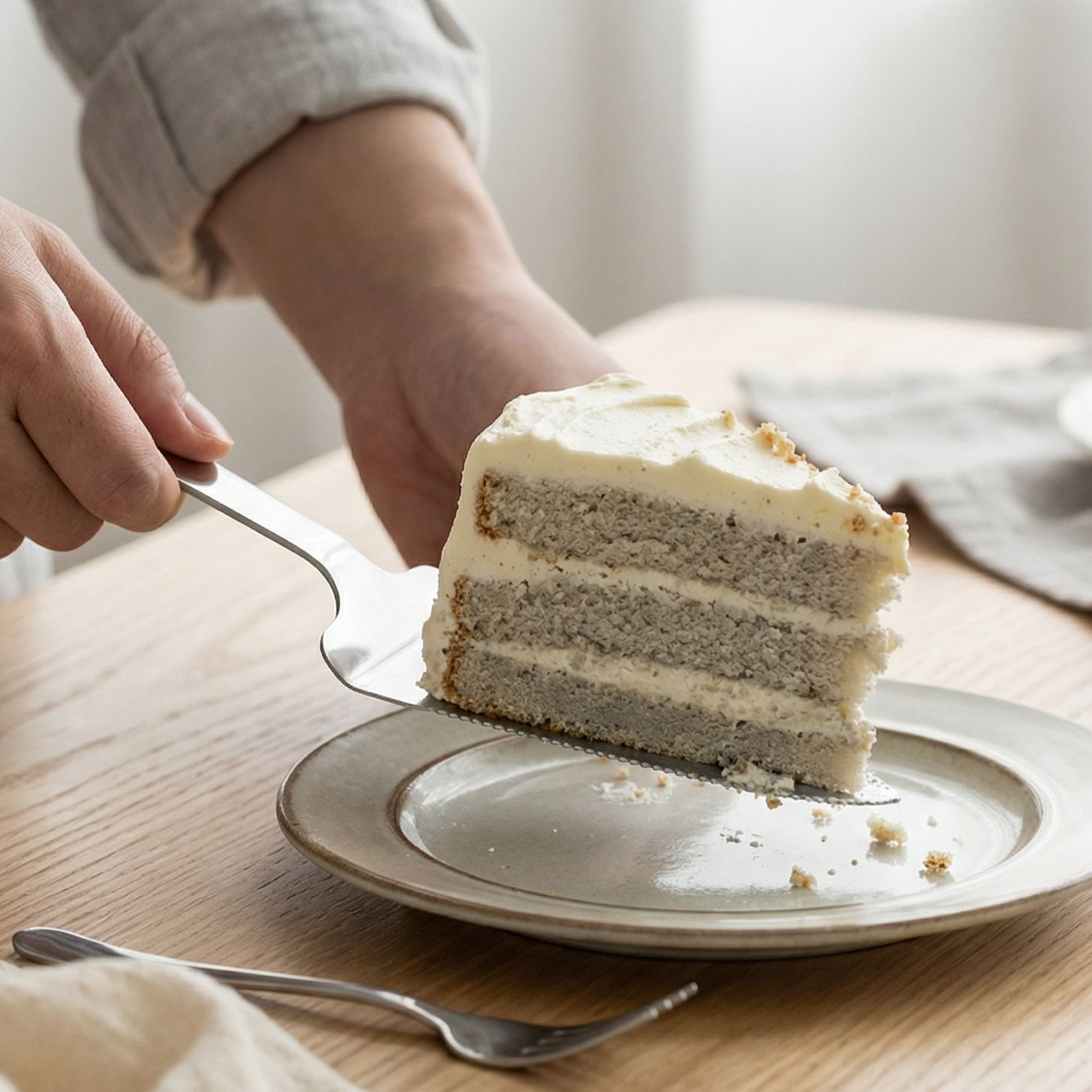 Stainless steel triangular pizza cake spatula