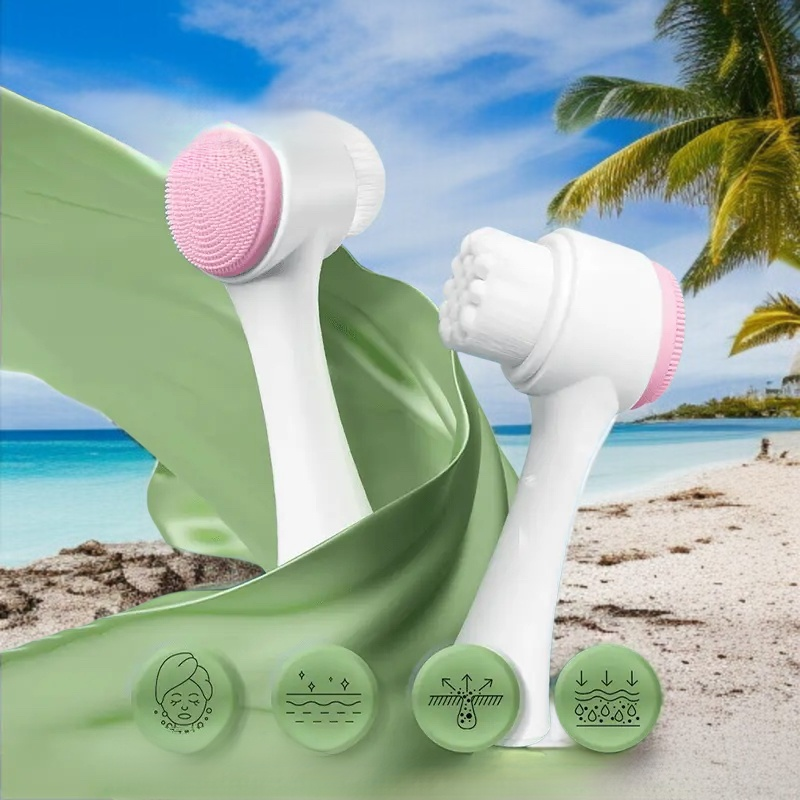양면 세안 브러쉬 연모 딥 클렌징 폼 실리콘 클렌저 모공 클렌징 수동 세안기