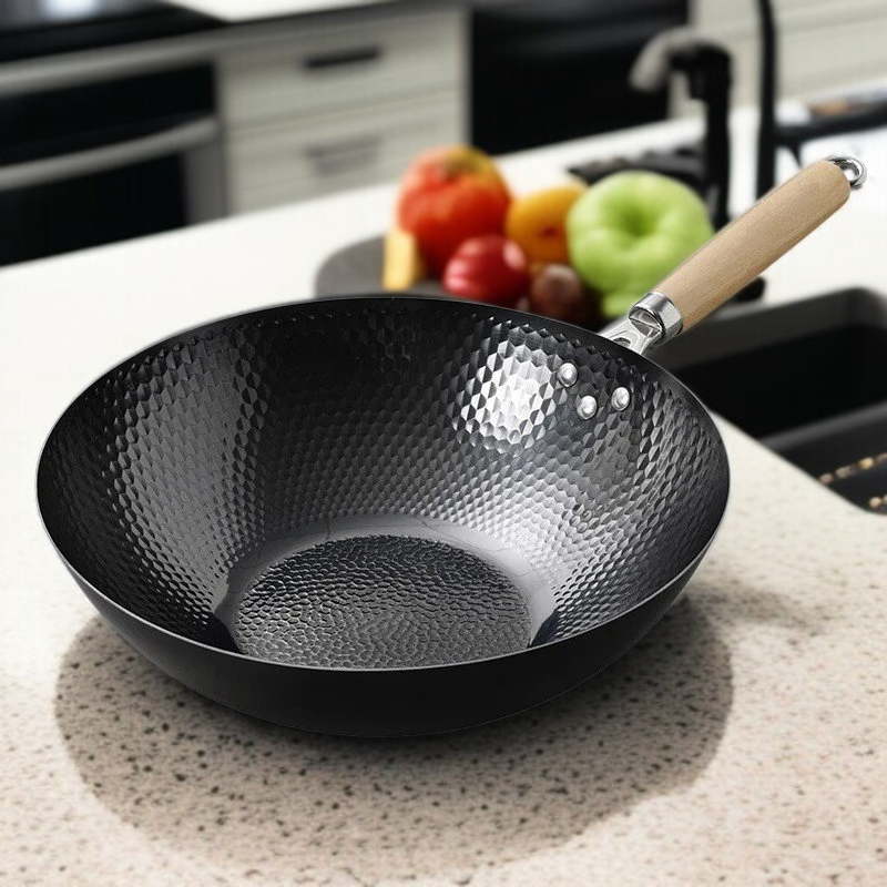 가정용 숙철 무코팅 볶음냄비 전통 가마냄비 무접착 후라이팬 후라이팬 무코팅 가마냄비 레인지