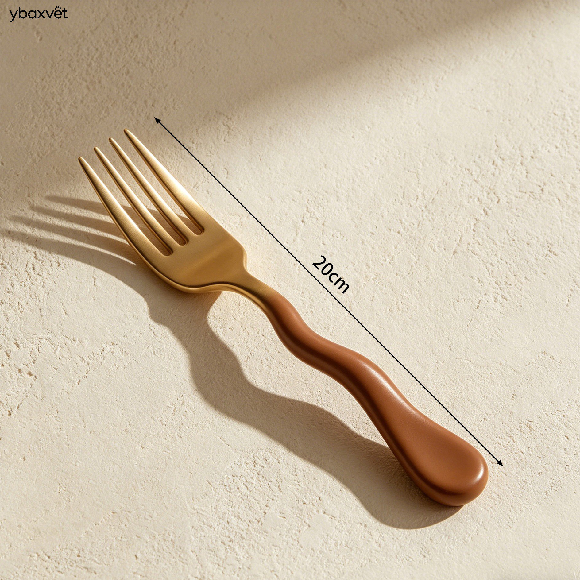 Elegant dinner table setting with wave-shaped forks