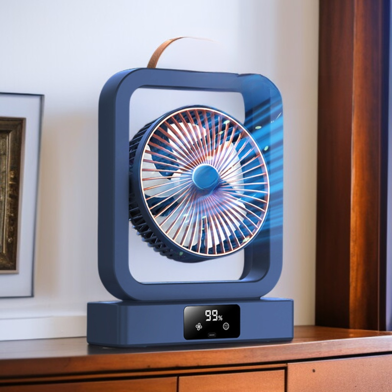 多機能折りたたみ卓上・壁掛け両用扇風機（タイマー付き）