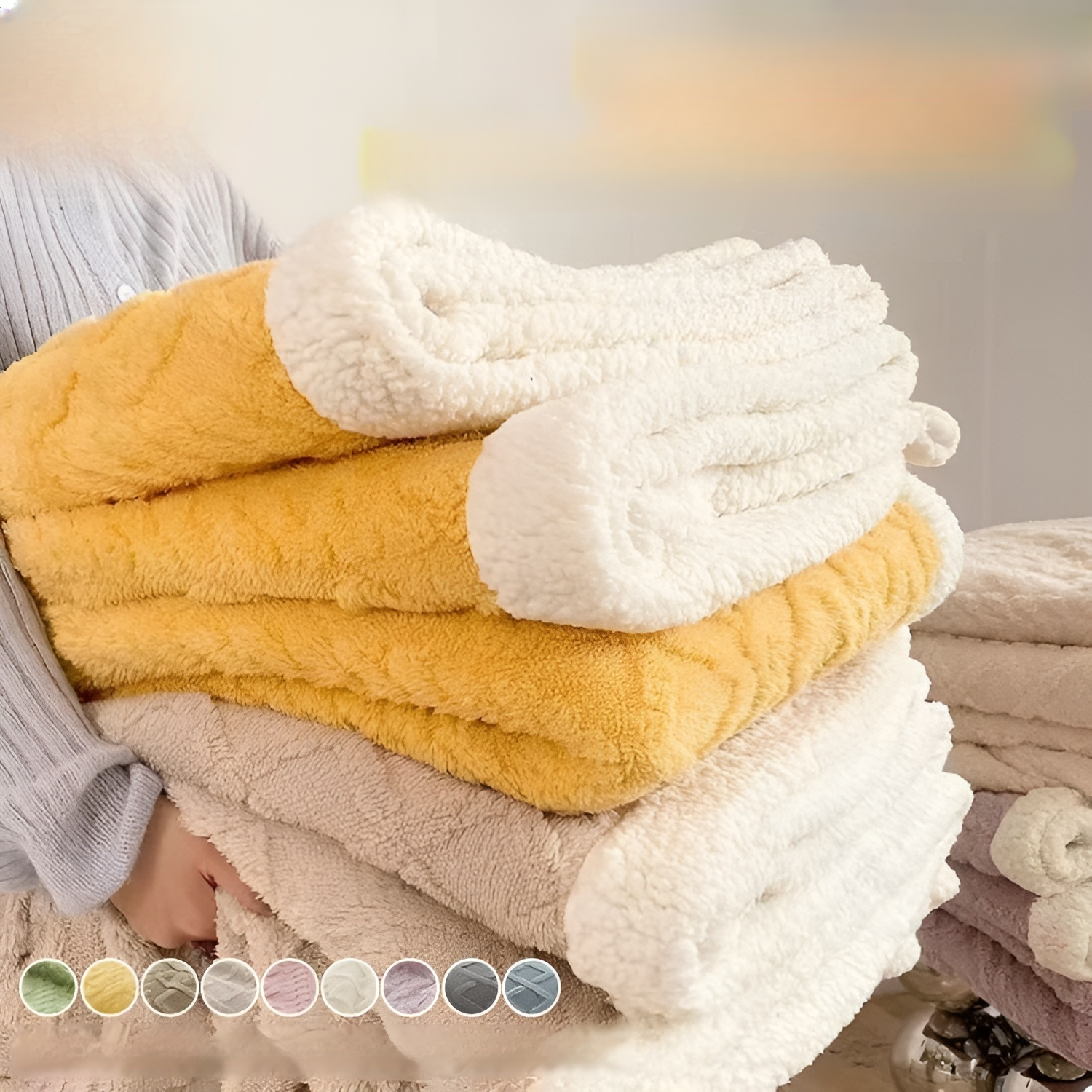 四季法拉絨蓋毯