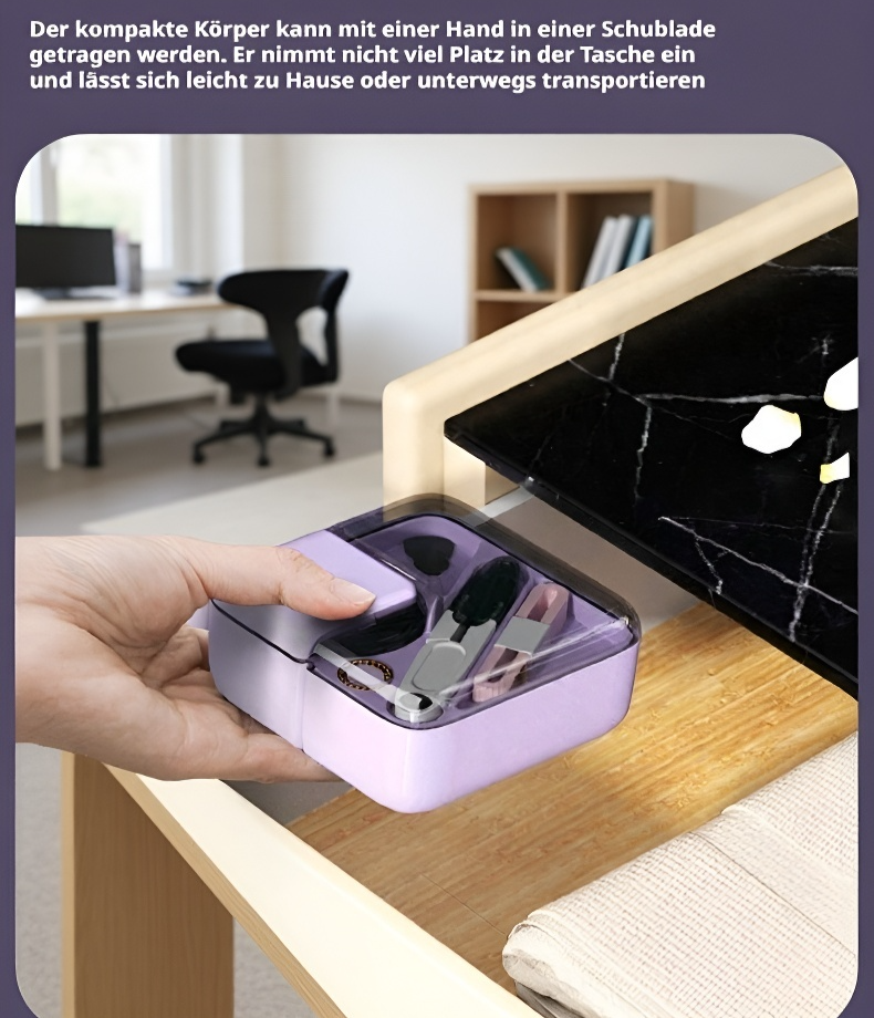 Praktische und luxuriöse Aufbewahrung für Nähzubehör