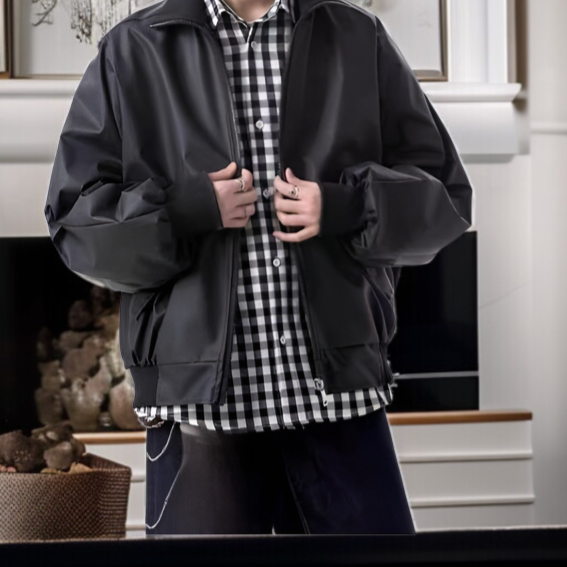 アメリカンスタイルのブラウンのモーターサイクルレザージャケット、暖かくて軽量なメンズアビエイターコート、ゆったりとしたスタンドカラーのベースボールジャケット、秋冬メンズウェア。