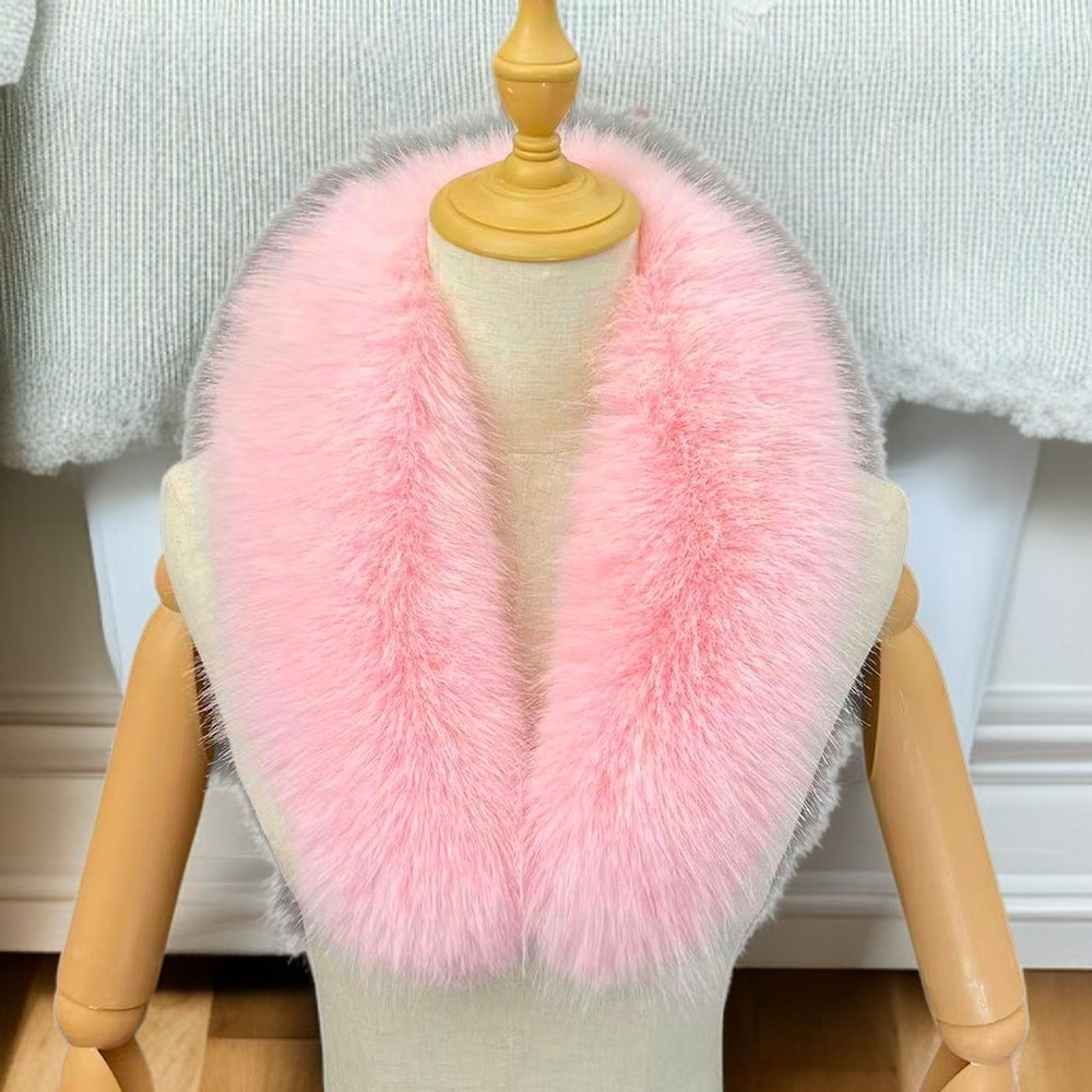 고급 모피 칼라 스카프