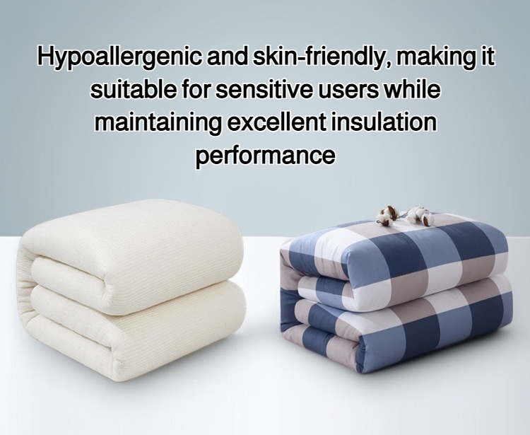 Close-up of quilt's cotton fabric texture