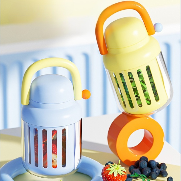 便攜式大容量雙層瀝水沙拉杯